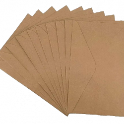 Envelope ( Brown Long )   With Logo And Name