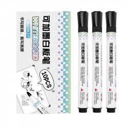 Whiteboard pen refillable with ink